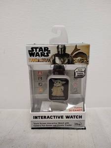 lot 181 image: Star Wars Mandalorian The Child Interactive Watch Touch Screen 26 Games