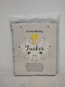 lot 198 image: An Irish Blessing Tucker Personalized Wall Plaque