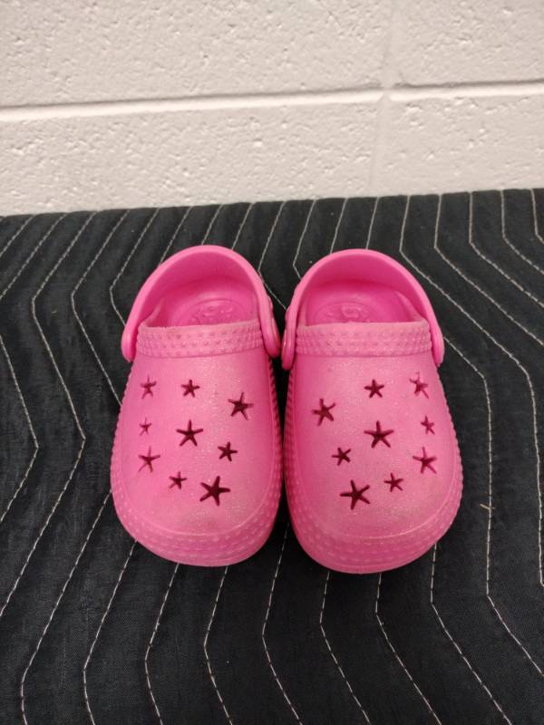 lot 25597 image: Kids Pink Star Pattern Clogs Slip-On Shoes Size M(78)