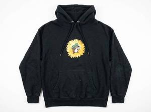 lot 4610 image: Buc-ees Black Pullover Hoodie w Sunflower Print XL