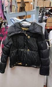 lot 4616 image: Baby Phat Black Puffer Jacket w Gold Accents XL