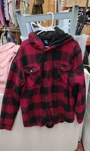 lot 4617 image: Highland Outfitters Buffalo Plaid Hooded Shirt Jacket XL