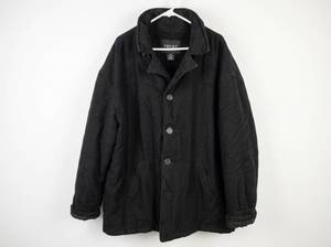 lot 4621 image: Trust Black Wool Blend Coat Size 5XL