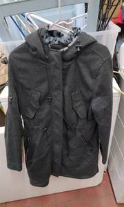 lot 4623 image: YOKI Charcoal Parka Jacket w Faux Fur Hood Trim XL