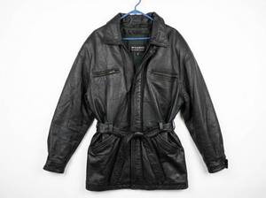 lot 4627 image: Wilsons The Leather Experts Black Leather Jacket XL
