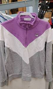 lot 4640 image: FILA Colorblock Quarter-Zip Pullover Sweatshirt XL