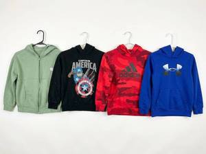 lot 4657 image: Kids Hoodies Lot of 4 Bundle DKNY Adidas Under Armour