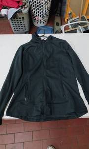 lot 4661 image: Black Windbreaker Zip Hoodie Jacket - L