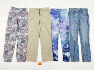 lot 4676 image: Girls Pants Lot Misc. Sizes Jeans Leggings Printed