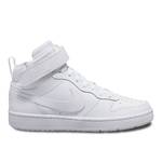 Nike Court Borough Mid 2 Kids Shoes White Size 5