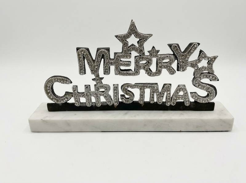 lot 3805 image: Merry Christmas Decorative Sign with Stars