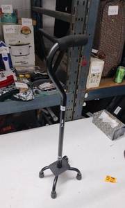 lot 4106 image: Quad Cane Walking Stick w Adjustable Height