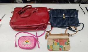 lot 4107 image: Lot of 4 Leather Crossbody Bags & Shoulder Bags
