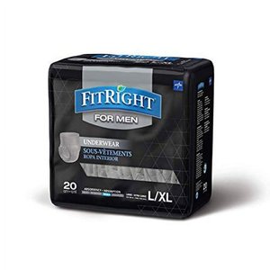 lot 4131 image: FitRight Incontinence Underwear for Men LargeXL 20 Count