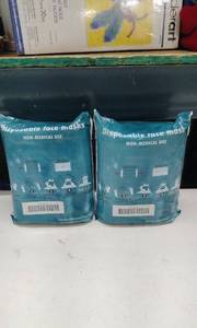 lot 4166 image: Disposable Face Masks Non-Medical Use (2 Packages)