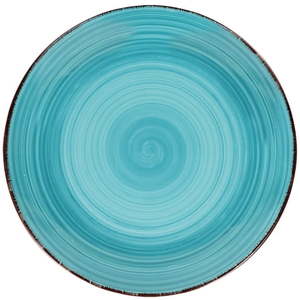 lot 4008 image: Royal Norfolk Turquoise Swirl Stoneware Dinner Plates 10.5in and Cereal Bowls