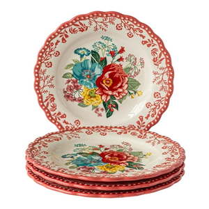lot 4009 image: The Pioneer Woman Fancy Flourish Stoneware Salad Plate with 16 Oz. Cup