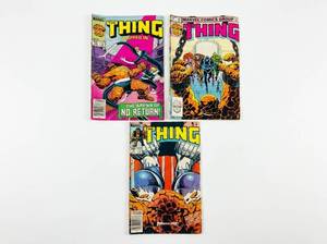 lot 4024 image: Marvel The Thing Comic Book Lot 3 Issues