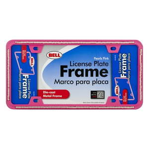 lot 4069 image: Bell Pearls Pink License Plate Frame