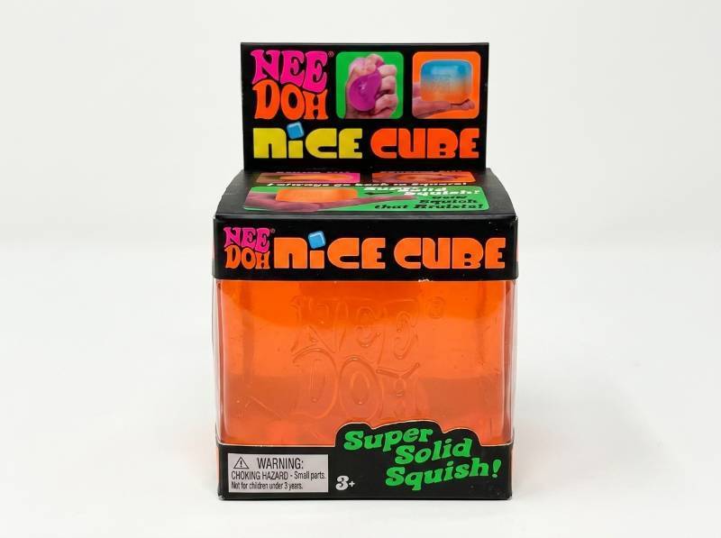 lot 63934 image: NeeDoh Nice Cube Sensory Toy - Feppte Orange