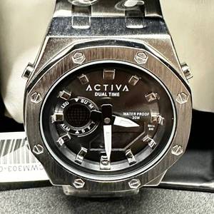 lot 7 image: Activa Mens 30M Waterproof Dual-Time Sport Watch (ACWM303-001) NEW