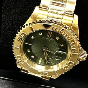 lot 26 image: NEW Invicta Pro Diver Mens Gold-Tone Watch with Deep Emerald Green Dial (50399)