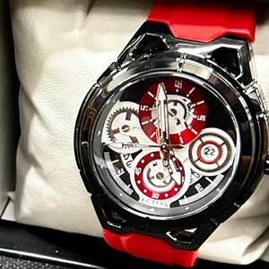 lot 33 image: Activa Mens Chronograph Sports Watch - Red &amp Black Dial (ACW9349-004) NEW