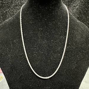 lot 42 image: Unisex New 23.5 x 3mm White Beaded Fashion Necklace with Lobster Clasp