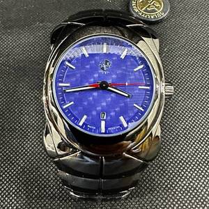lot 61 image: Mens  Unisex 40mm Water-Resistant Dress Watch - Blue Dial &amp Date Window