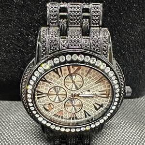 lot 72 image: New 45mm Quartz Fashion Watch - Rhinestone Bezel &amp Multi-Dial Face