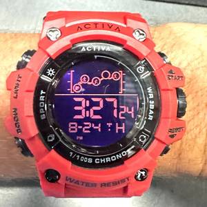 lot 87 image: Activa Digital Sport Watch - Red Case Accents &amp Chronograph - New (ACW8082-023)