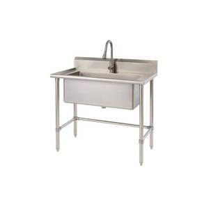 lot 11406 image: Trinity Stainless Steel Utility Sink 32x16 THA-0310  Retail $489.99