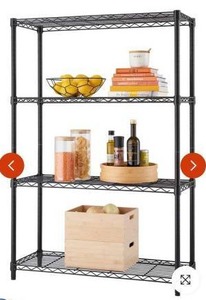 lot 11418 image: Trinity 36x14x54 4-Tier Wire Shelving NSF Black