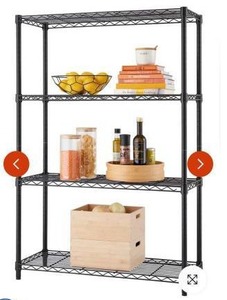 lot 11421 image: Trinity 36x14x54 4-Tier Wire Shelving NSF Black