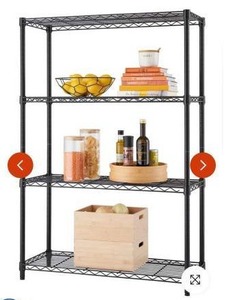 lot 11422 image: Trinity 36x14x54 4-Tier Wire Shelving NSF Black