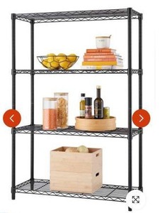 lot 11423 image: Trinity 36x14x54 4-Tier Wire Shelving NSF Black