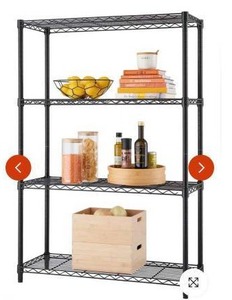 lot 11425 image: Trinity 36x14x54 4-Tier Wire Shelving NSF Black