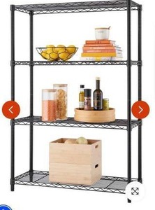 lot 11426 image: Trinity 36x14x54 4-Tier Wire Shelving NSF Black