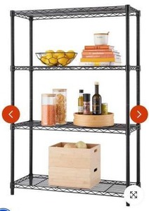 lot 11427 image: Trinity 36x14x54 4-Tier Wire Shelving NSF Black