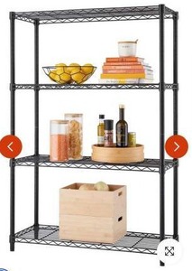 lot 11428 image: Trinity 36x14x54 4-Tier Wire Shelving NSF Black
