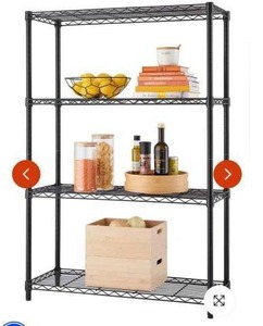 lot 11429 image: Trinity 36x14x54 4-Tier Wire Shelving NSF Black