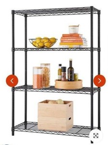 lot 11430 image: Trinity 36x14x54 4-Tier Wire Shelving NSF Black