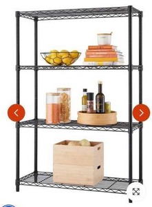 lot 11431 image: Trinity 36x14x54 4-Tier Wire Shelving NSF Black