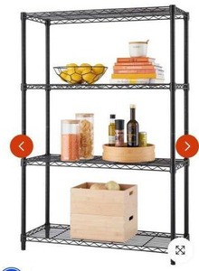 lot 11432 image: Trinity 36x14x54 4-Tier Wire Shelving NSF Black