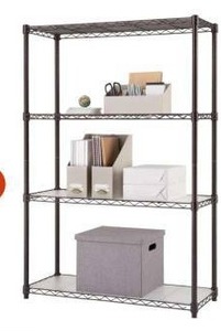 lot 11434 image: Trinity 4-Tier Wire Shelving Unit 36x14x54