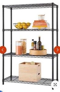 lot 11443 image: Trinity 36x14x54 4-Tier Wire Shelving NSF Black