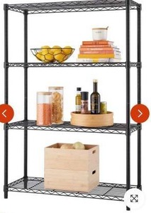 lot 11446 image: Trinity 36x14x54 4-Tier Wire Shelving NSF Black