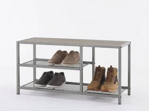 lot 11493 image: Trinity 3-Tier Shoe Bench with Boot Tier, Champagne