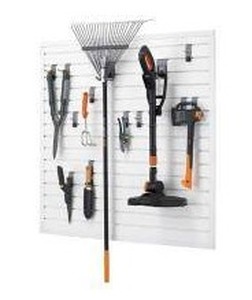 lot 11505 image: Trinity 16 Sq Ft Modular Pegboard Tool Storage Set (Incomplete)