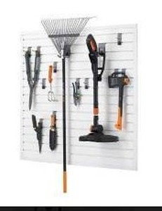 lot 11514 image: Trinity 16 Sq Ft Modular Pegboard Tool Storage Set